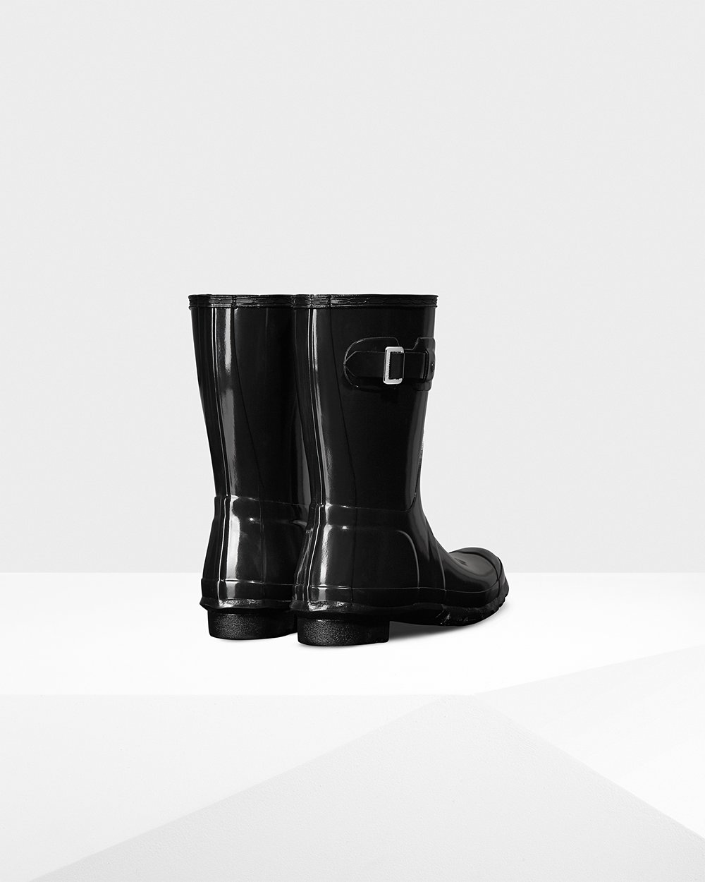 Hunter Kısa Yağmur Çizmesi Bayan Siyah - Original Gloss - Türkiye WY1302746